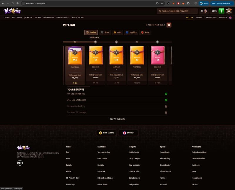 How easy is it to get into Westace Casino UK?